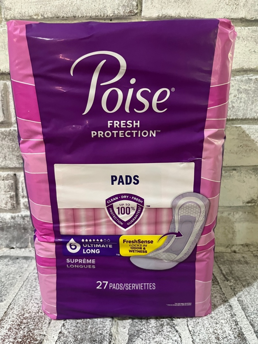 Poise Fresh Protection Pads - Pink & Purple
